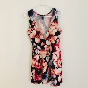 Short black and floral dress